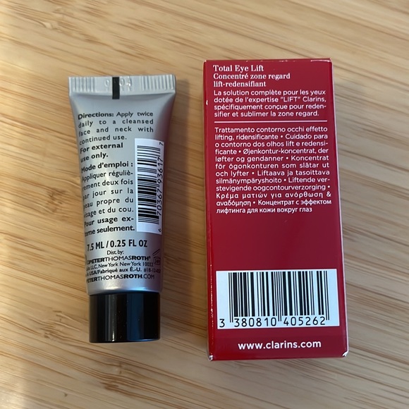 Clarins total eye lift & Peter Thomas Roth collagen moisturizer - Picture 2 of 2